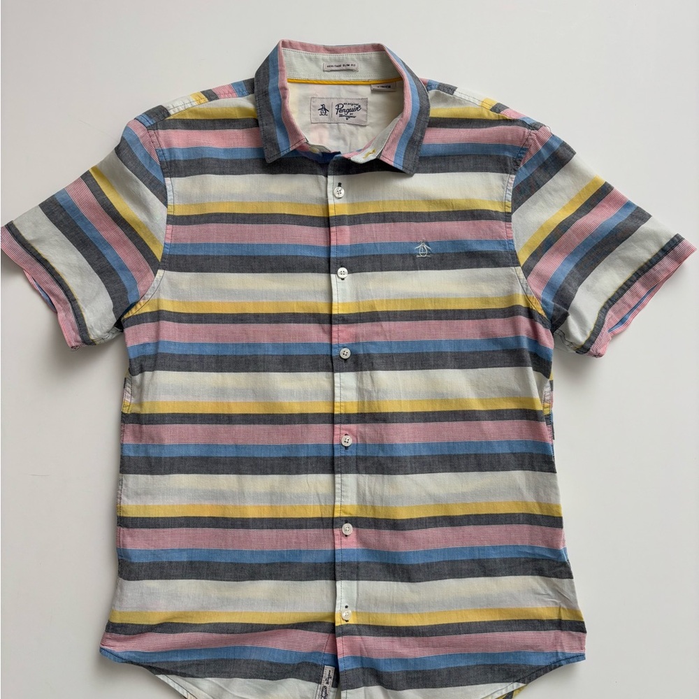 Striped Multicolor Short Sleeve Shirt